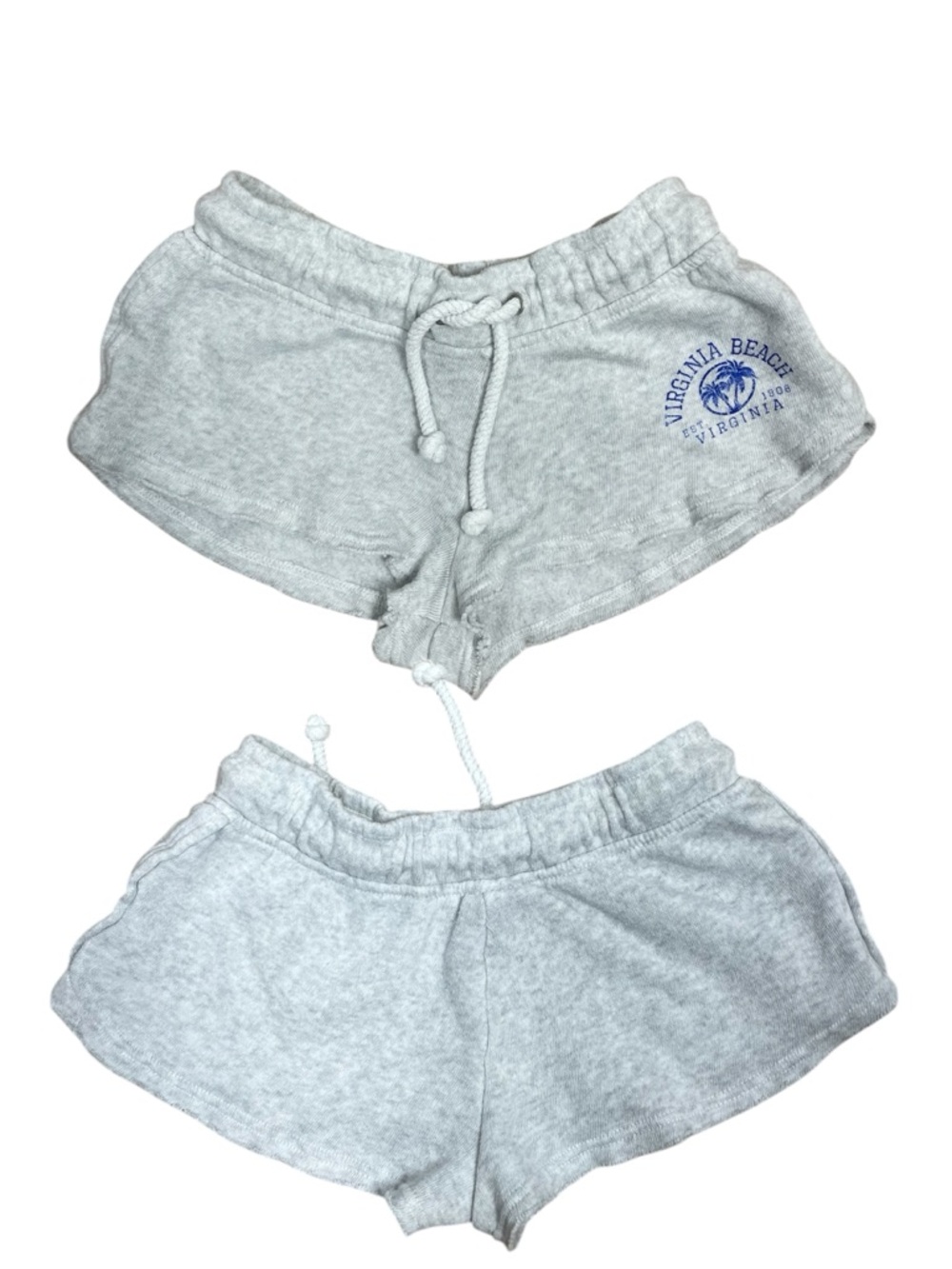 Sunsations Lounge Shorts SM Gray Graphic Virginia Beach Cotton Beach Cozy Y2K